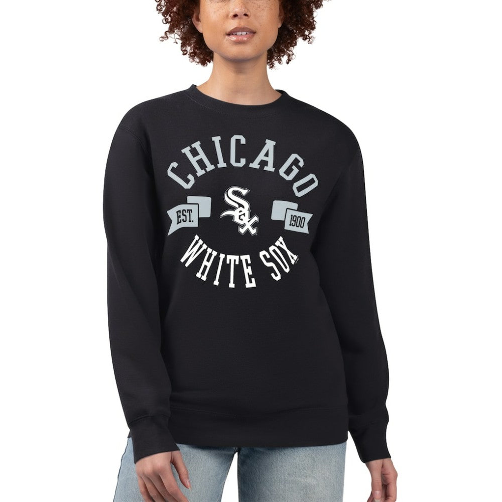 Chicago White Sox G-III 4Her by Carl Banks Women's Team Logo Fleece Pullover Sweatshirt - Black Pullover