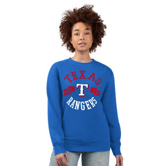Texas Rangers G-III 4Her by Carl Banks Women's Team Logo Fleece Pullover Sweatshirt - Royal Pullover
