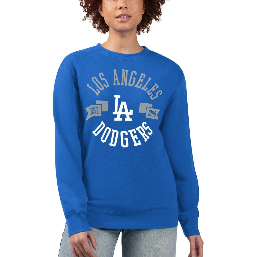 Los Angeles Dodgers G-III 4Her by Carl Banks Women's Team Logo Fleece Pullover Sweatshirt - Royal Pullover