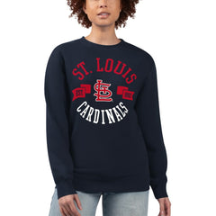 St. Louis Cardinals G-III 4Her by Carl Banks Women's Team Logo Fleece Pullover Sweatshirt - Navy Pullover
