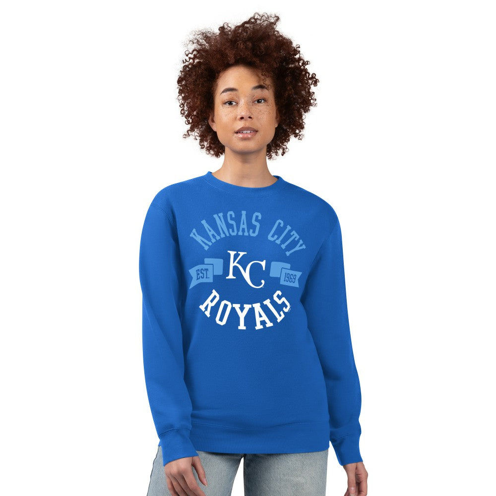 Kansas City Royals G-III 4Her by Carl Banks Women's Team Logo Fleece Pullover Sweatshirt - Royal Pullover