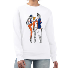 New York Mets G-III 4Her by Carl Banks Women's Baseball Girls Fleece Pullover Sweatshirt - White Pullover