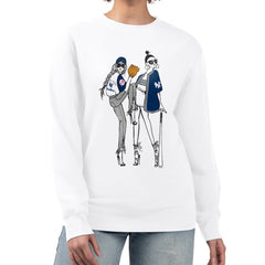 New York Yankees G-III 4Her by Carl Banks Women's Baseball Girls Fleece Pullover Sweatshirt - White Pullover