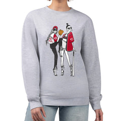Cincinnati Reds G-III 4Her by Carl Banks Women's Baseball Girls Fleece Pullover Sweatshirt - Heather Gray Pullover