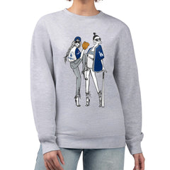 Los Angeles Dodgers G-III 4Her by Carl Banks Women's Baseball Girls Fleece Pullover Sweatshirt - Heather Gray Pullover
