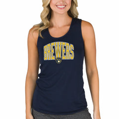 Milwaukee Brewers Concepts Sport Women's Marathon Racerback Tank Top - Navy Tanks