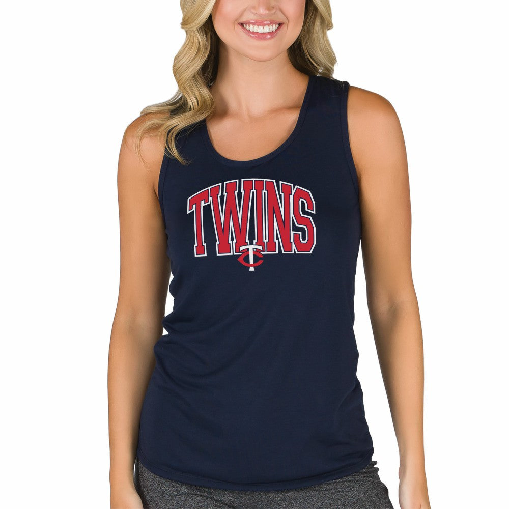 Minnesota Twins Concepts Sport Women's Marathon Racerback Tank Top - Navy Tanks