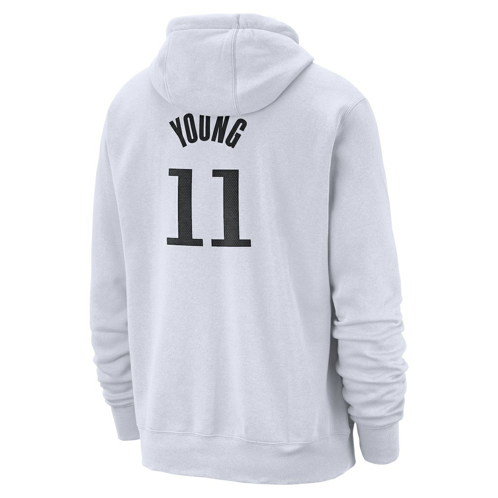 Trae Young Atlanta Hawks 2024/25 Name & Number Pullover Hoodie White