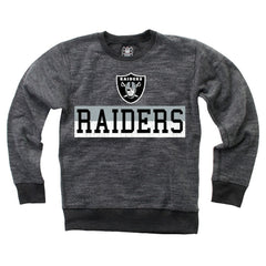 Las Vegas Raiders Wes & Willy Youth Reversible Fleece Pullover Sweatshirt Black