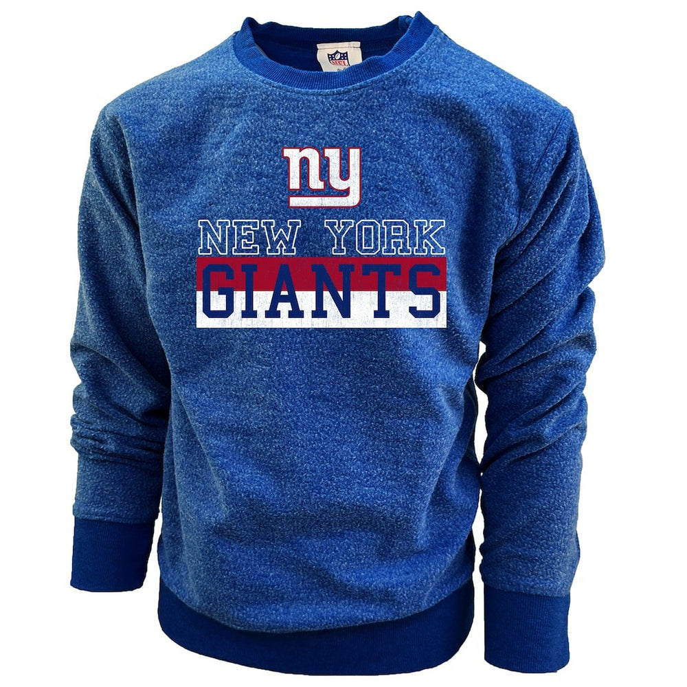 New York Giants Wes & Willy Youth Reversible Fleece Pullover Sweatshirt Royal
