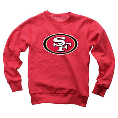 San Francisco 49ers Wes & Willy Youth Reversible Fleece Pullover Sweatshirt Scarlet