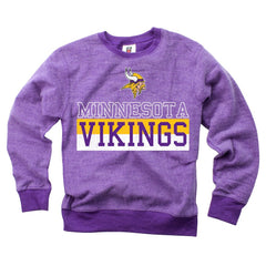 Minnesota Vikings Wes & Willy Youth Reversible Fleece Pullover Sweatshirt Purple