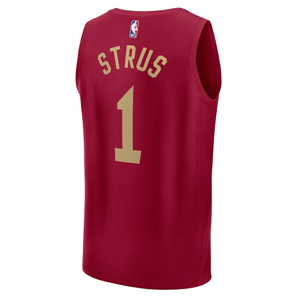 Max Strus Cleveland Cavaliers Fast Break Player Jersey Icon Editi- Wine
