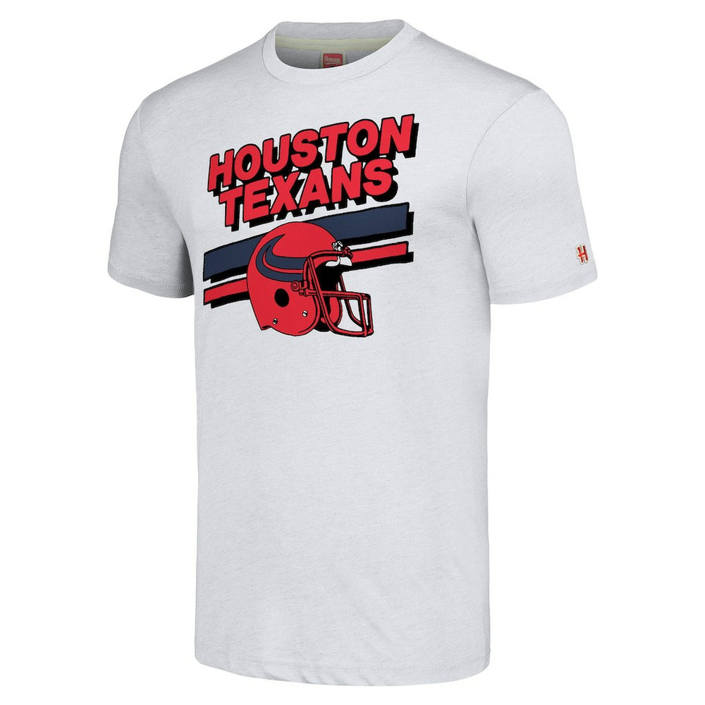 Houston Texans Homage Unisex Striped Tri-Blend T-Shirt Gray