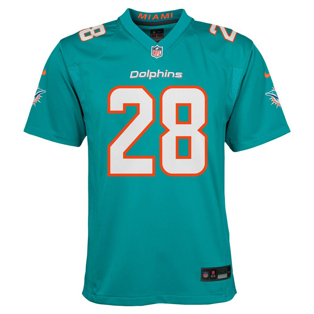 De’Von Achane Miami Dolphins Youth Game Jersey Aqua