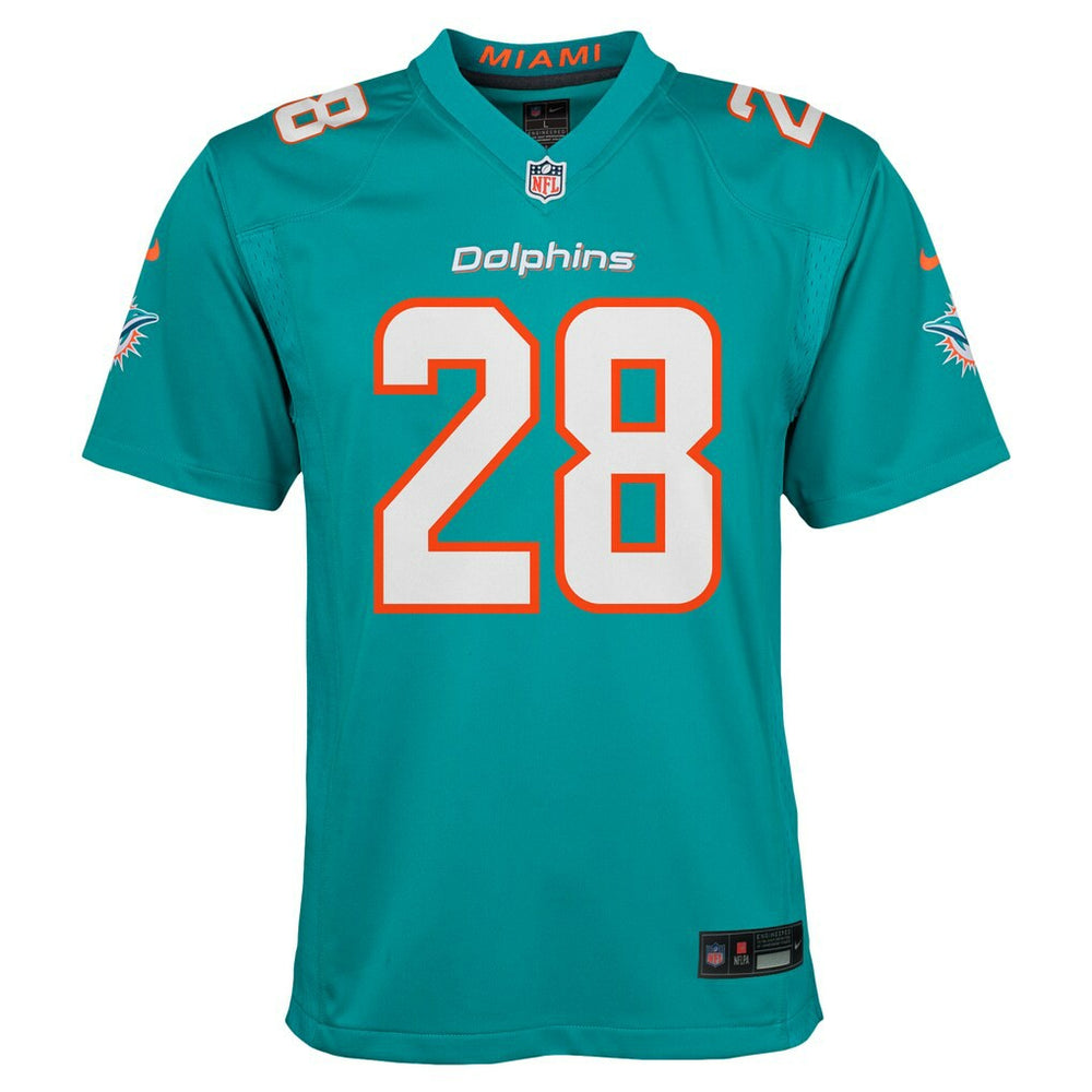 De’Von Achane Miami Dolphins Youth Game Jersey Aqua