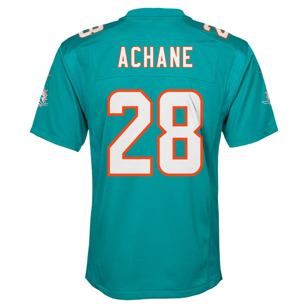 De’Von Achane Miami Dolphins Youth Game Jersey Aqua