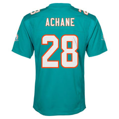 De’Von Achane Miami Dolphins Youth Game Jersey Aqua