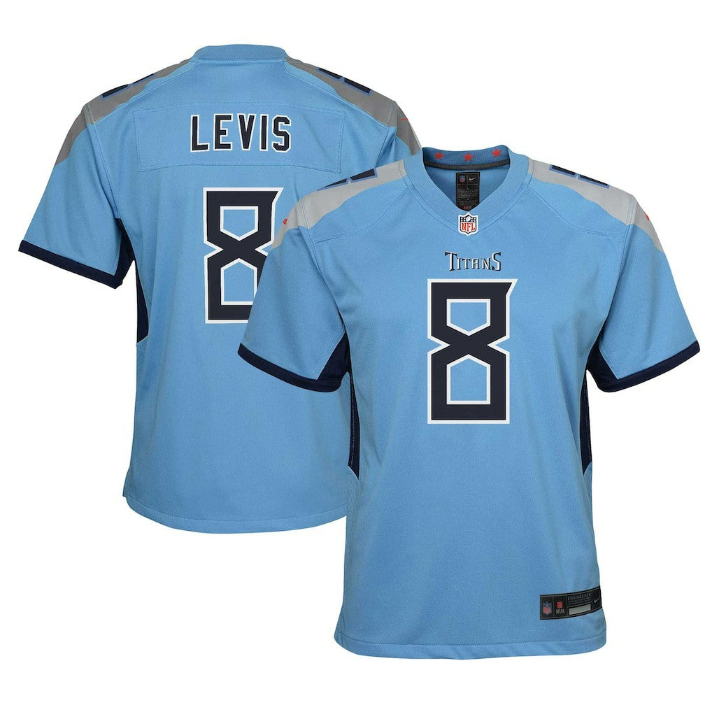Will Levis Tennessee Titans Youth Game Jersey Light Blue