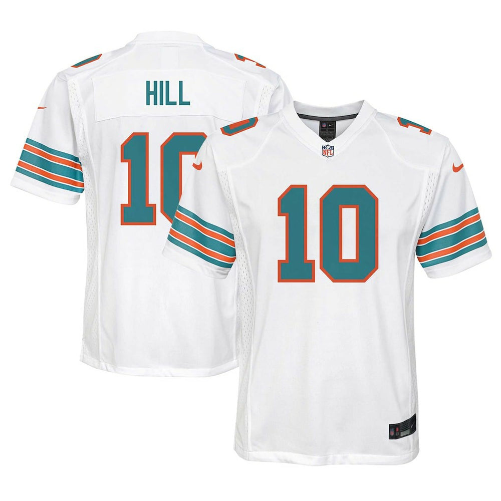 Tyreek Hill Miami Dolphins Youth Game Jersey White