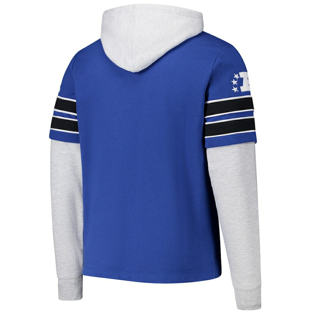 Indianapolis Colts '47 Throwback Double Header Blitz Cornerback Hoodie Royal