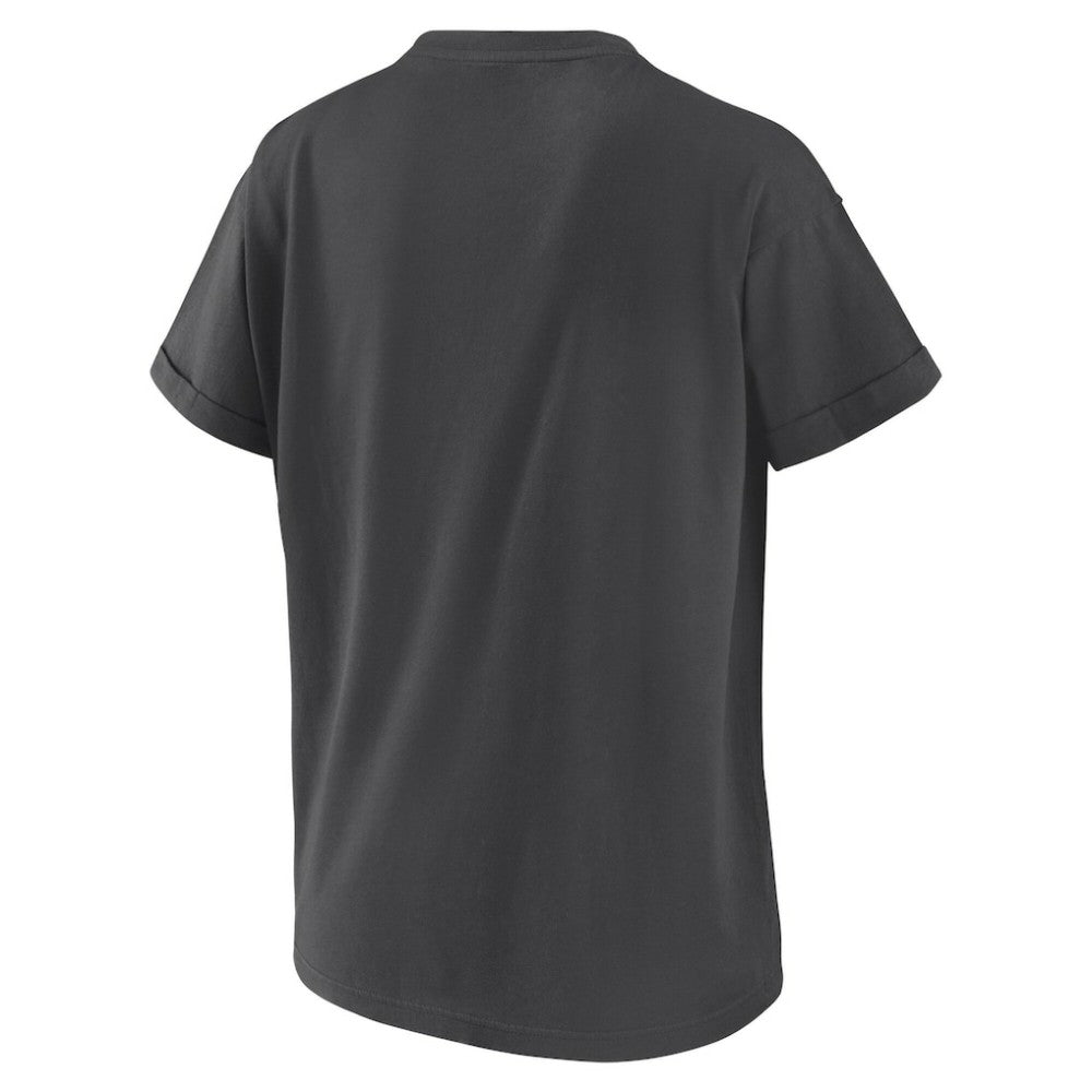 Los Angeles Dodgers WEAR by Erin Andrews Women's Domestic Box Color Boyfriend T-Shirt - Charcoal T-shirts