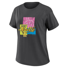 Seattle Mariners WEAR by Erin Andrews Women's Domestic Box Color Boyfriend T-Shirt - Charcoal T-shirts