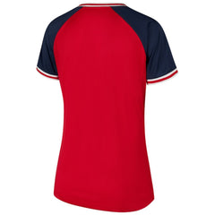 St. Louis Cardinals Profile Women's Plus Size Crossover V-Neck T-Shirt - Red T-shirts