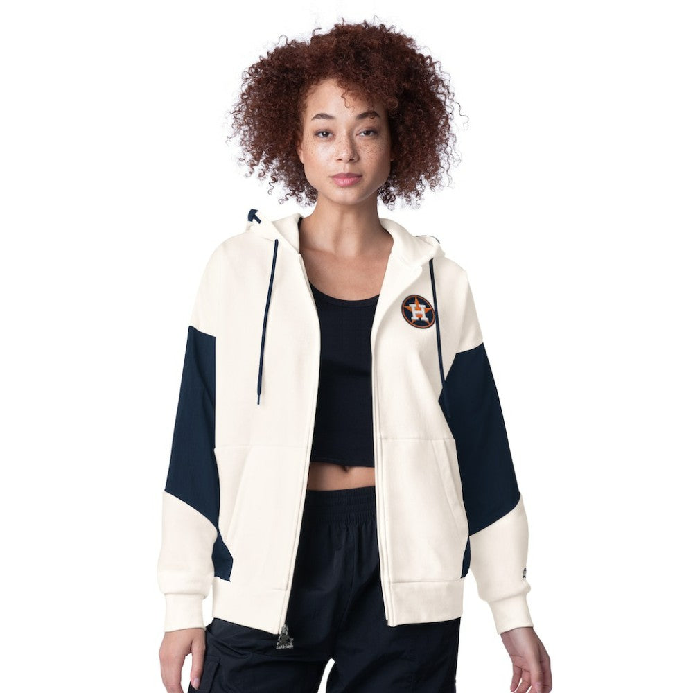 Houston Astros Starter Women's Scrimmage Full-Zip Hoodie - White Hoodies