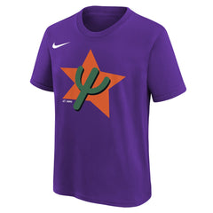 Phoenix Suns Youth 2025/26 City Edition Essential Logo T-Shirt Purple