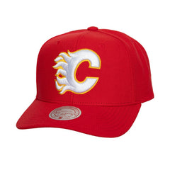 NHL Calgary Flames Mitchell & Ness Core Team Ground Pro Adjustable Hat - Red