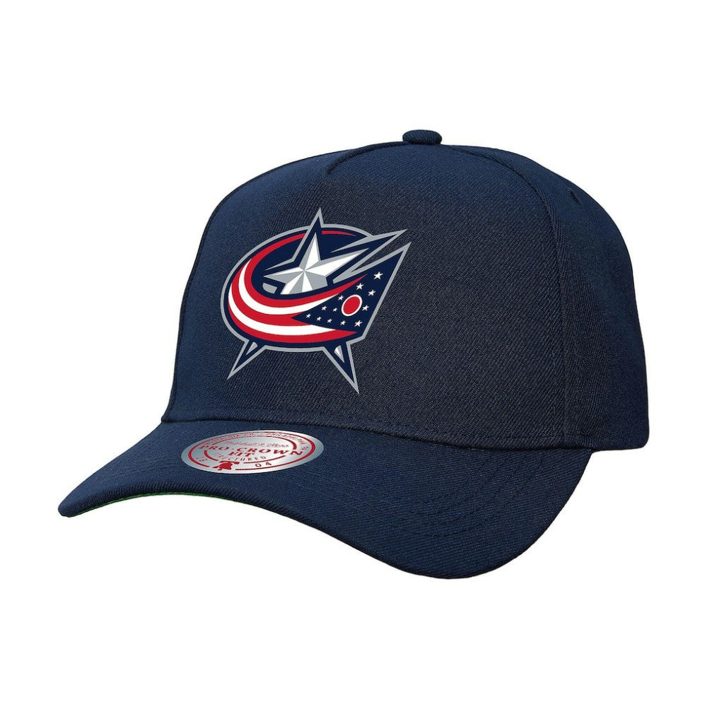 NHL Columbus Blue Jackets Mitchell & Ness Core Team Ground Pro Adjustable Hat - Navy
