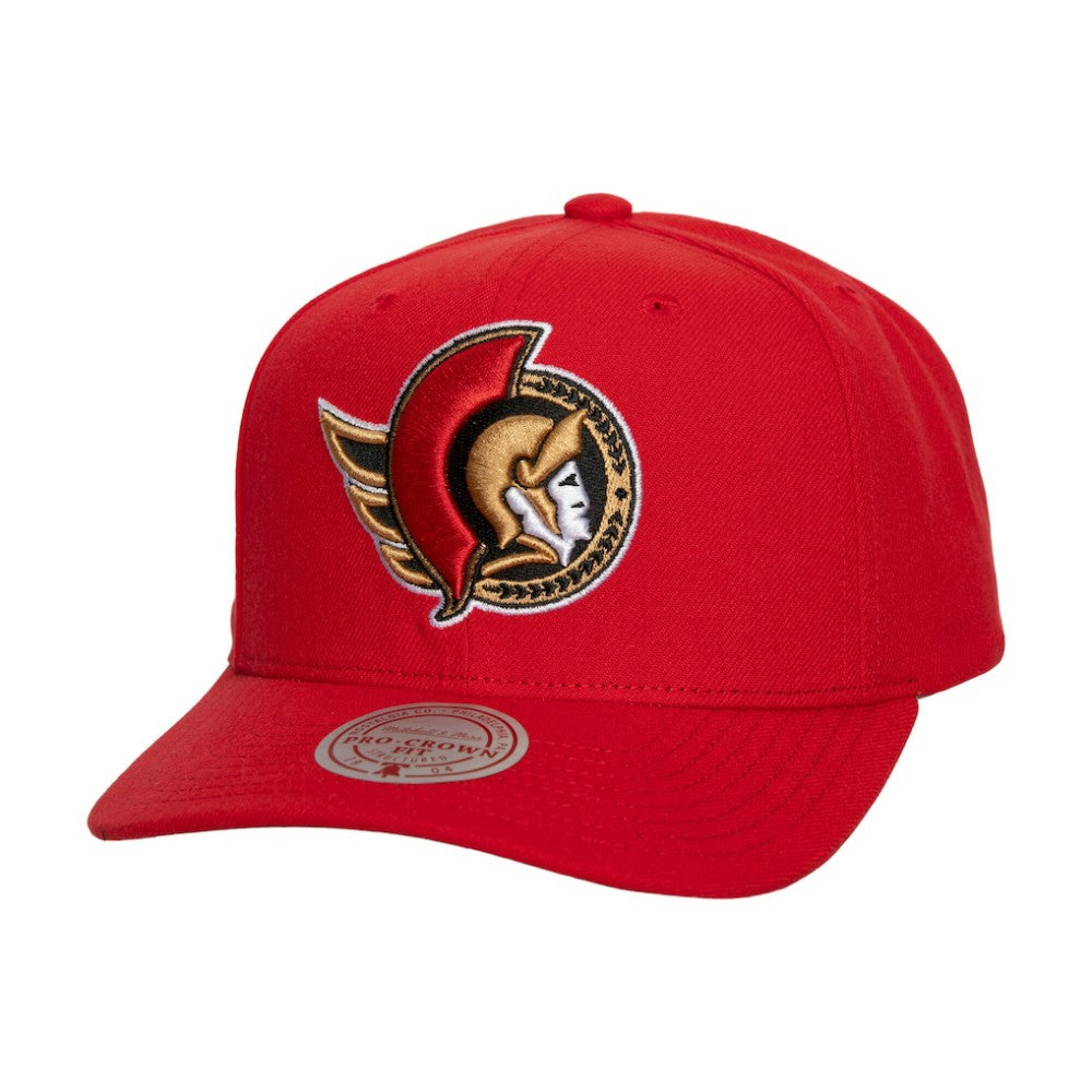 NHL Ottawa Senators Mitchell & Ness Core Team Ground Pro Adjustable Hat - Red