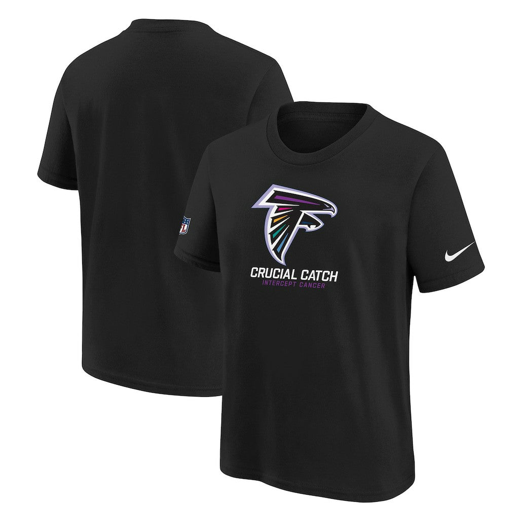 Atlanta Falcons Youth 2024 NFL Crucial Catch T-Shirt Black