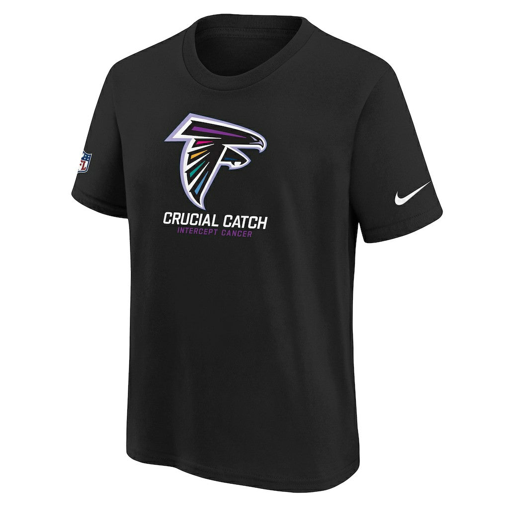 Atlanta Falcons Youth 2024 NFL Crucial Catch T-Shirt Black