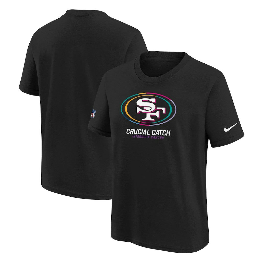 San Francisco 49ers Youth 2024 NFL Crucial Catch T-Shirt Black
