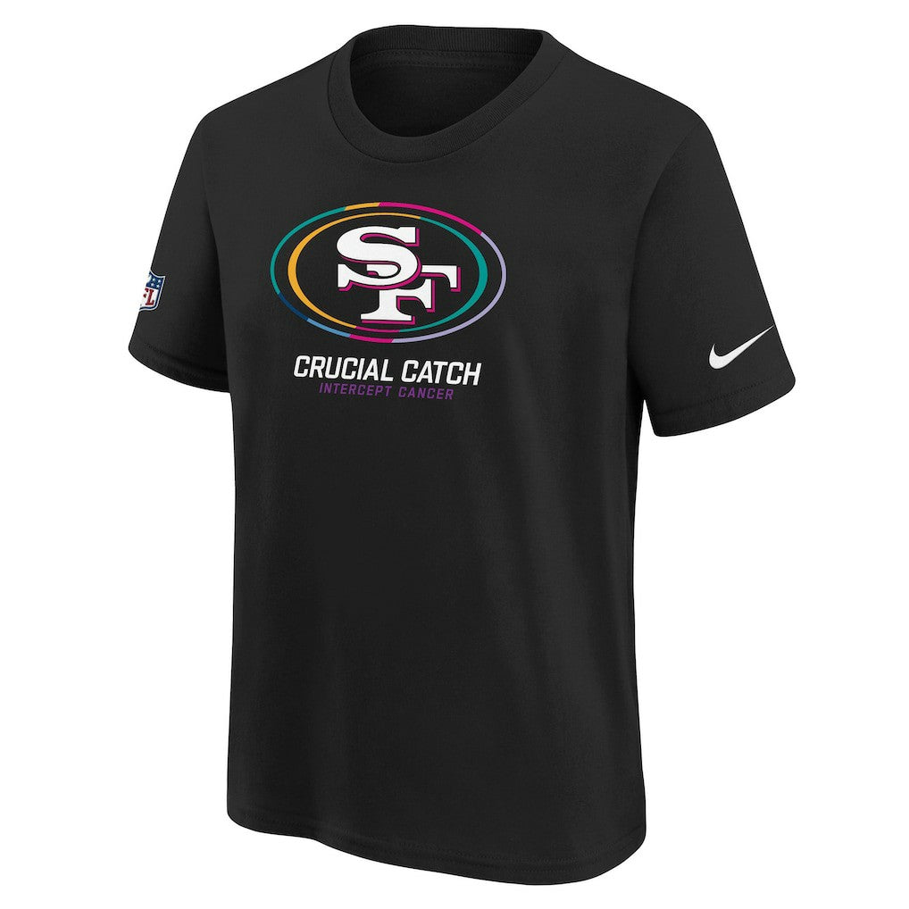 San Francisco 49ers Youth 2024 NFL Crucial Catch T-Shirt Black