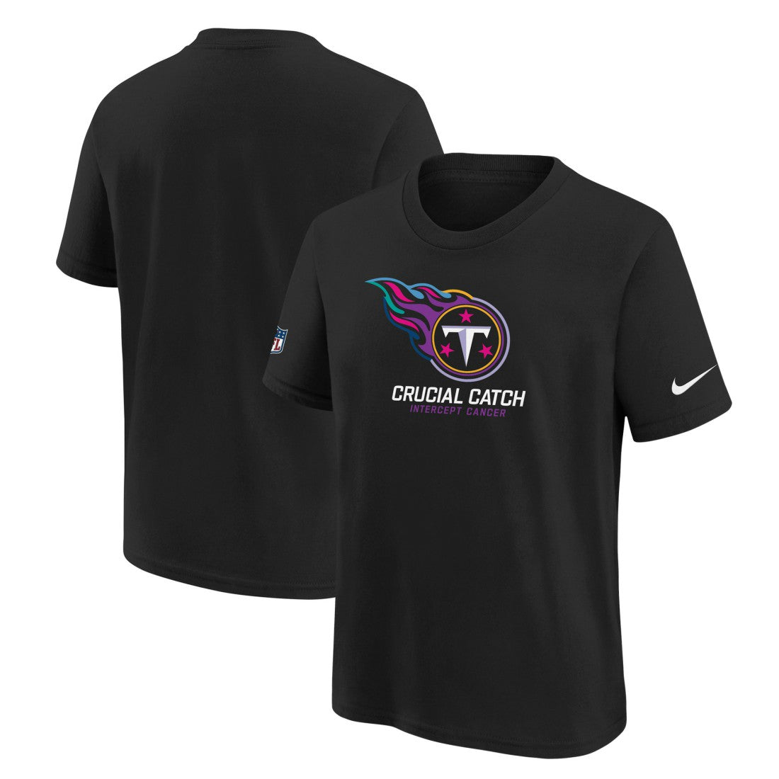 Tennessee Titans Youth 2024 NFL Crucial Catch T-Shirt Black