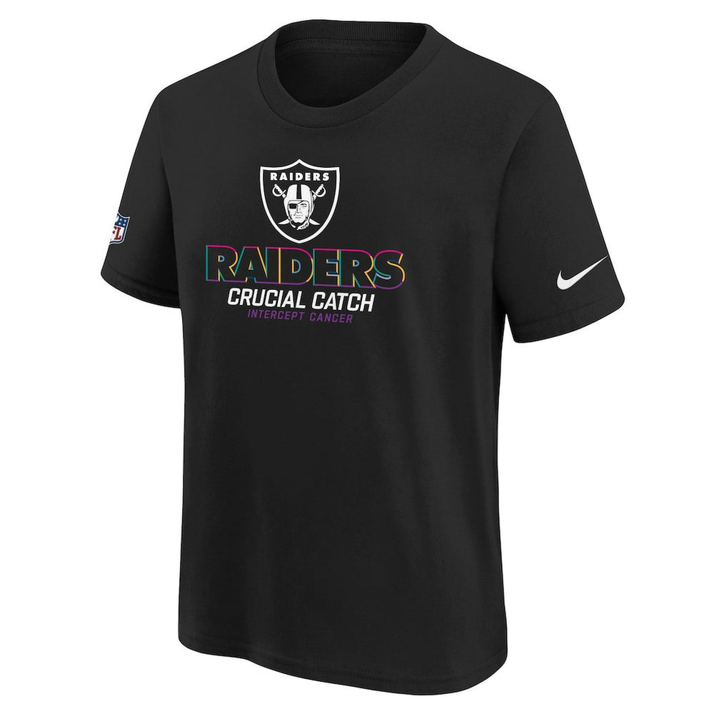 Las Vegas Raiders Youth 2024 NFL Crucial Catch T-Shirt Black