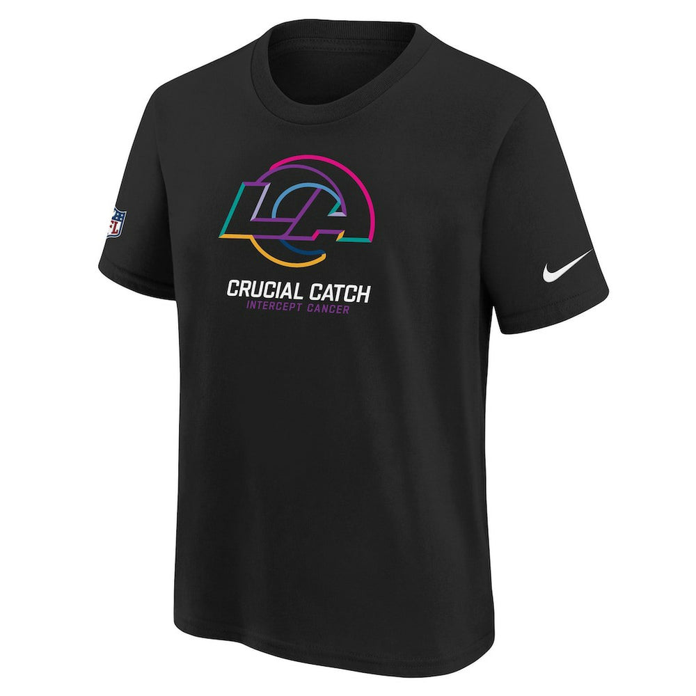 Los Angeles Rams Youth 2024 NFL Crucial Catch T-Shirt Black