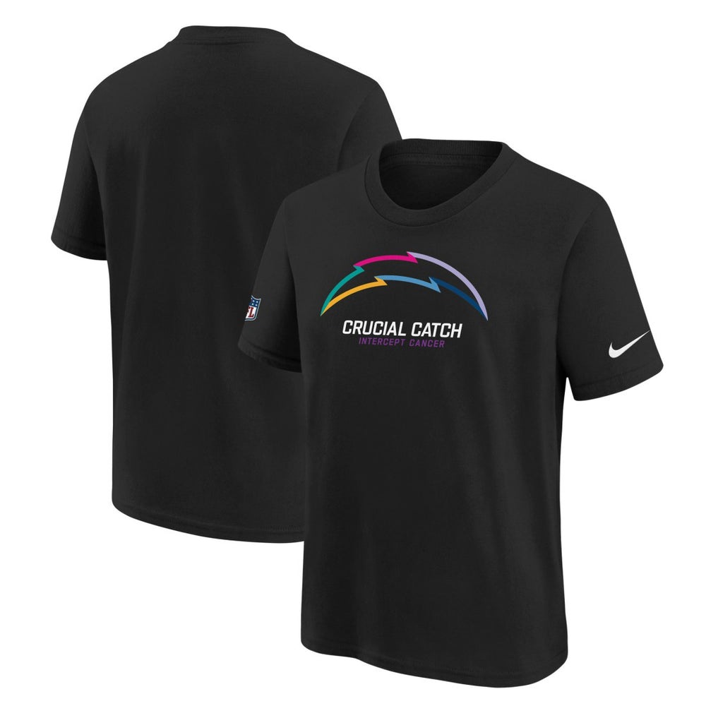 Los Angeles Chargers Youth 2024 NFL Crucial Catch T-Shirt Black