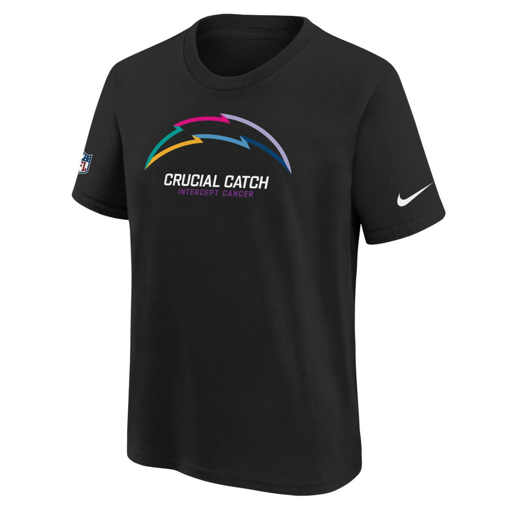 Los Angeles Chargers Youth 2024 NFL Crucial Catch T-Shirt Black