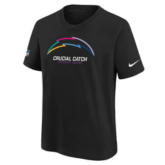 Los Angeles Chargers Youth 2024 NFL Crucial Catch T-Shirt Black