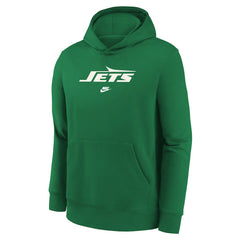 New York Jets Youth Rewind Club Fleece Pullover Hoodie Kelly Green