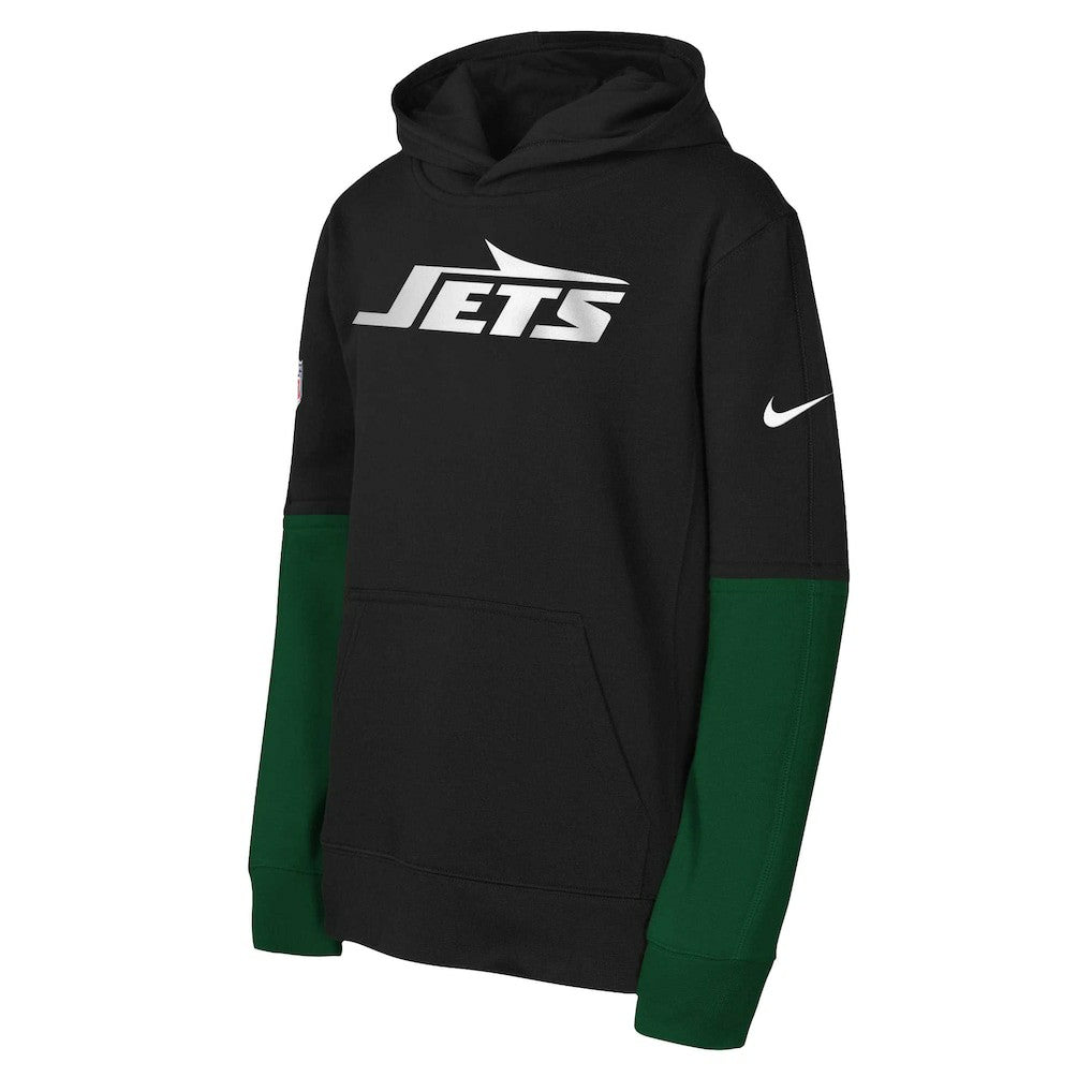 New York Jets Youth Club Pullover Hoodie Black