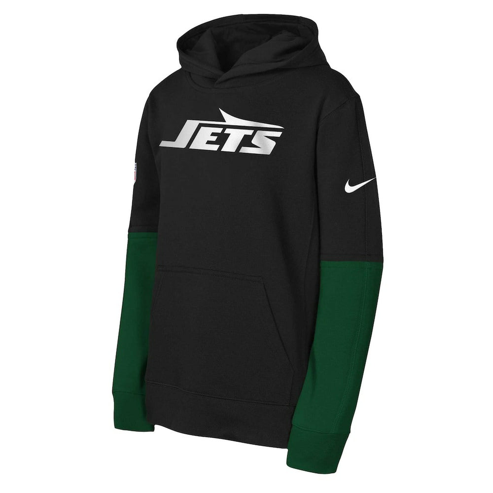 New York Jets Youth Club Pullover Hoodie Black