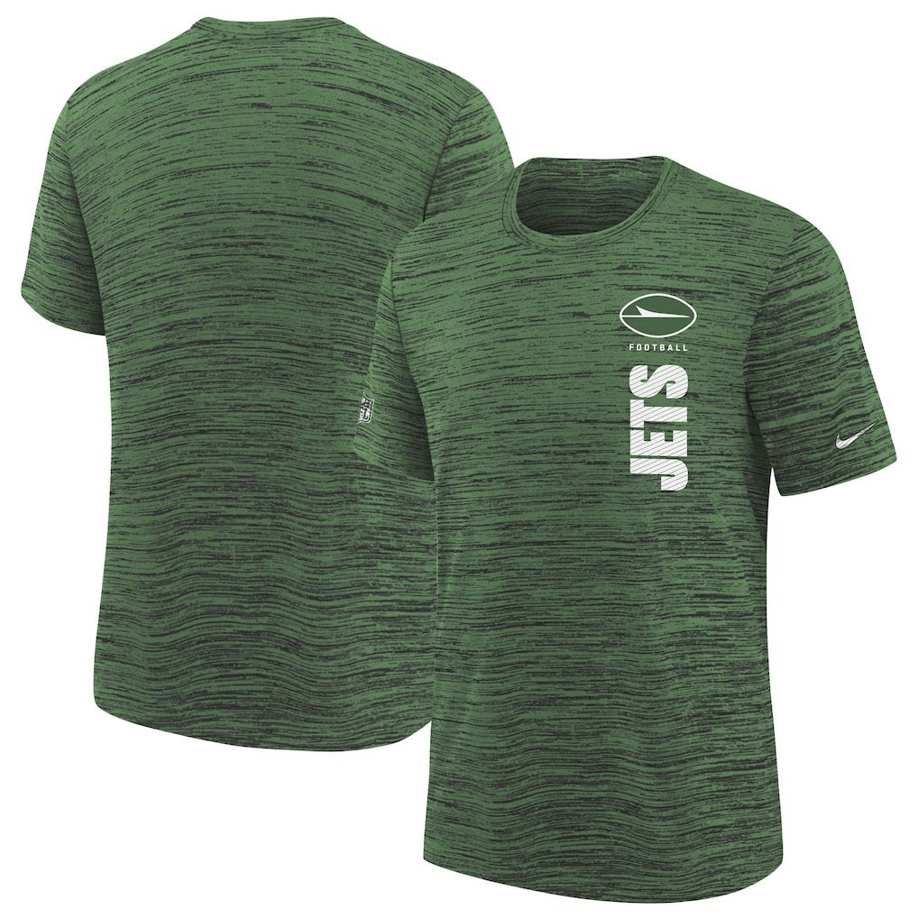 New York Jets Youth Sideline Velocity Performance T-Shirt Green
