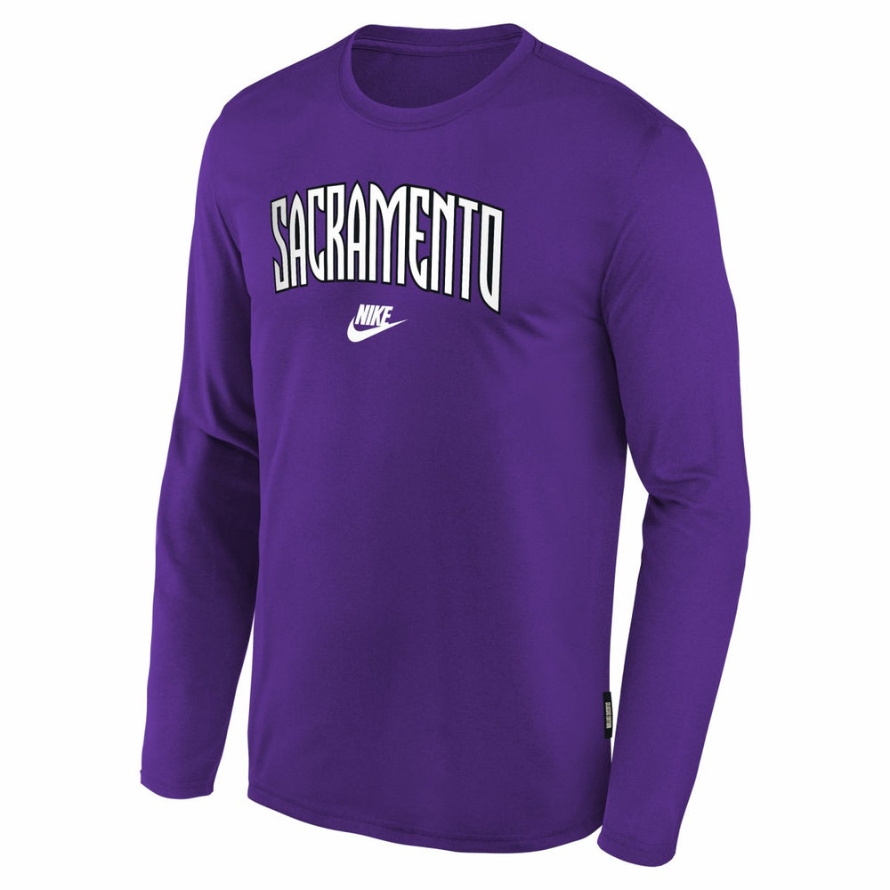 Sacramento Kings Youth Hardwood Classics Long Sleeve T-Shirt Purple