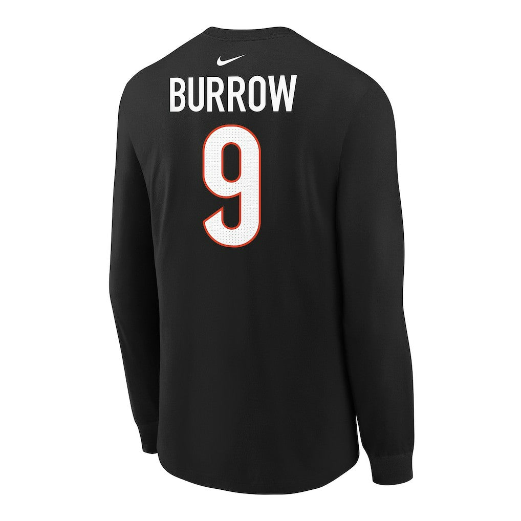 Joe Burrow Cincinnati Bengals Youth Player Name & Number Long Sleeve T-Shirt Black