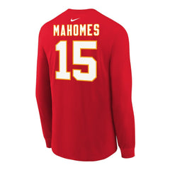 Patrick Mahomes Kansas City Chiefs Youth Player Name & Number Long Sleeve T-Shirt Red